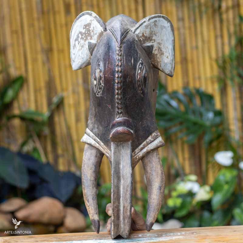 mascara yaure costa marfim ivory coast madeira entalhada decoracao etnica colecao art africana artesanato artesintonia 1