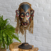 mascara lutador borneo asia tradicao cultura decoracao casa exotica escultura madeira albizia bali indonesia loja artesintonia 03