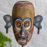 mascara lutador borneo asia tradicao cultura decoracao casa exotica escultura madeira albizia bali indonesia loja artesintonia 15