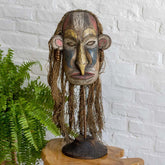 mascara lutador borneo asia tradicao cultura decoracao casa exotica escultura madeira albizia bali indonesia loja artesintonia 22