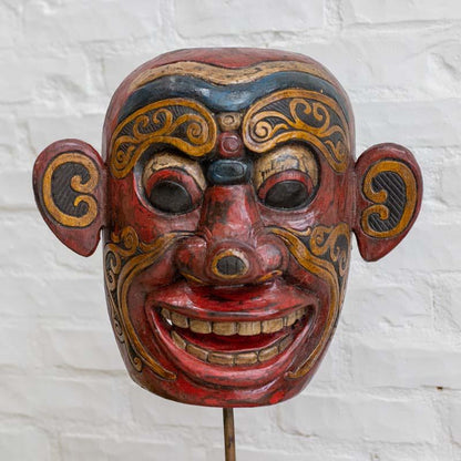mascara lutador borneo asia tradicao cultura decoracao casa exotica escultura madeira albizia bali indonesia loja artesintonia 13