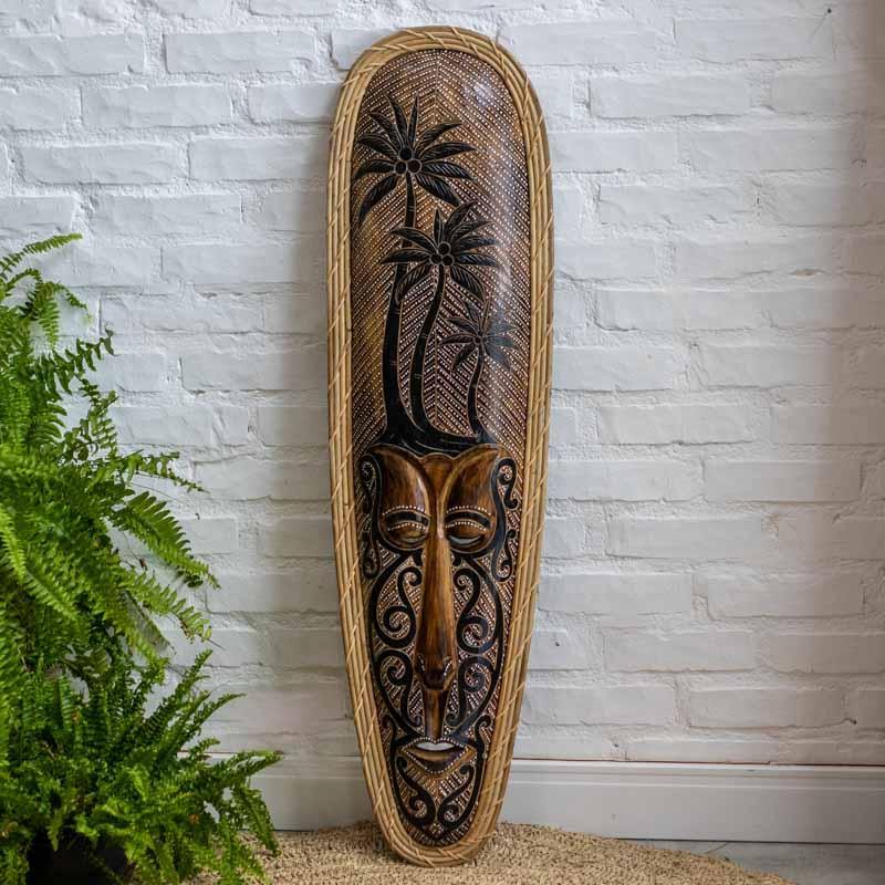mascara decorativa borneo elementos bali indonesia madeira albizia rattan artesanato cultura tradicao loja artesintonia 03 