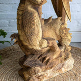 escultura dragao madeira entalhada suar bali mitologia mistico indonesia animais cultura oriental decoracao artesanal 04