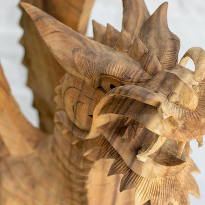 escultura dragao madeira entalhada suar bali mitologia mistico indonesia animais cultura oriental decoracao artesanal 05