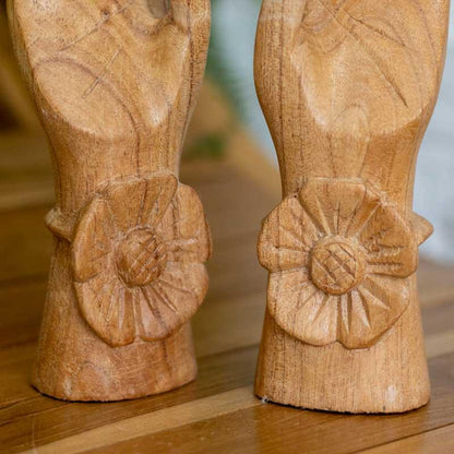 par escultura maos madeira bali indonesia porta cartoes aneis decoracao casa flor loja artesintonia 02