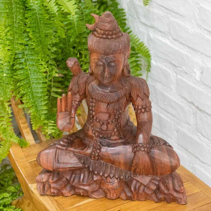 escultura estatua deus shiva madeira entalhada suar bali indonesia significado espiritual renovacao destruicao yoga loja artesintonia 04