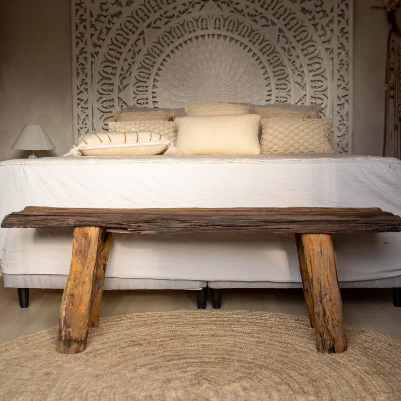 banco rustico artesanal madeira sustentavel reutilizada bali decoracao indonesia design boho estilo comprar loja artesintonia