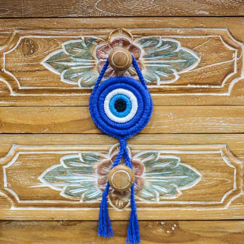 Proteção e beleza em cada detalhe com o Olho Grego Turco Enfeite Macramê 🧿🌟 Adicione um toque artesanal e simbólico à sua decoração 🏡🖤 