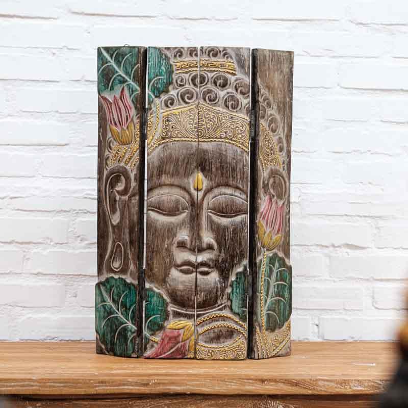 Painel Buda Bali em Madeira