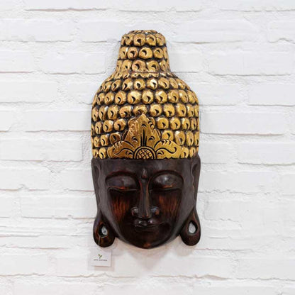 Cabeça de Buda em Madeira