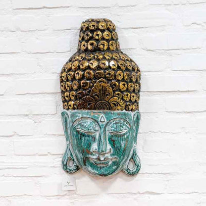 Cabeça de Buda em Madeira