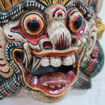 máscara de rímel barong oração balinesa protetor indonésia decoração parede paredes decoração objetos artesanais entalhados na madeira artesintonia 10