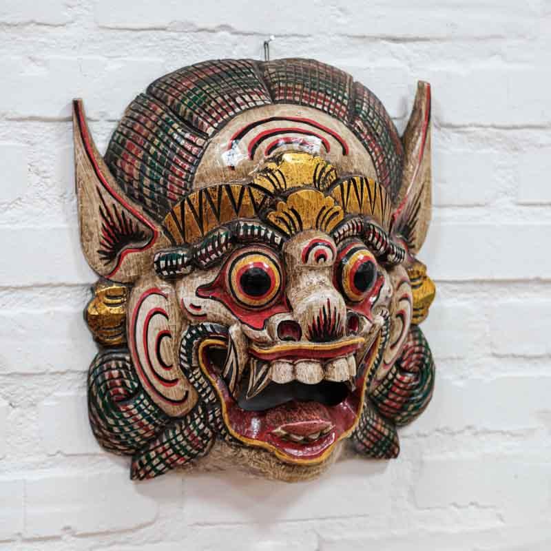 máscara de rímel barong oração balinesa protetor indonésia decoração parede paredes decoração objetos artesanais entalhados na madeira artesintonia 9