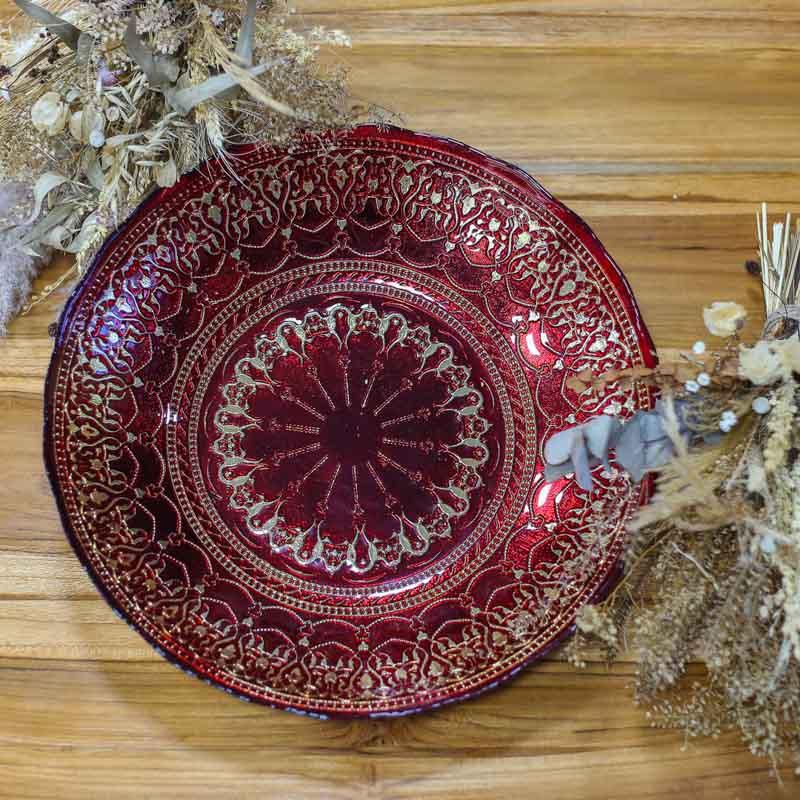 prato decorativo turco fruteira vidro turquia turca artesanatos decorativos bandeja mandala decoracoes casa home cozinha sala de estar artesintonia