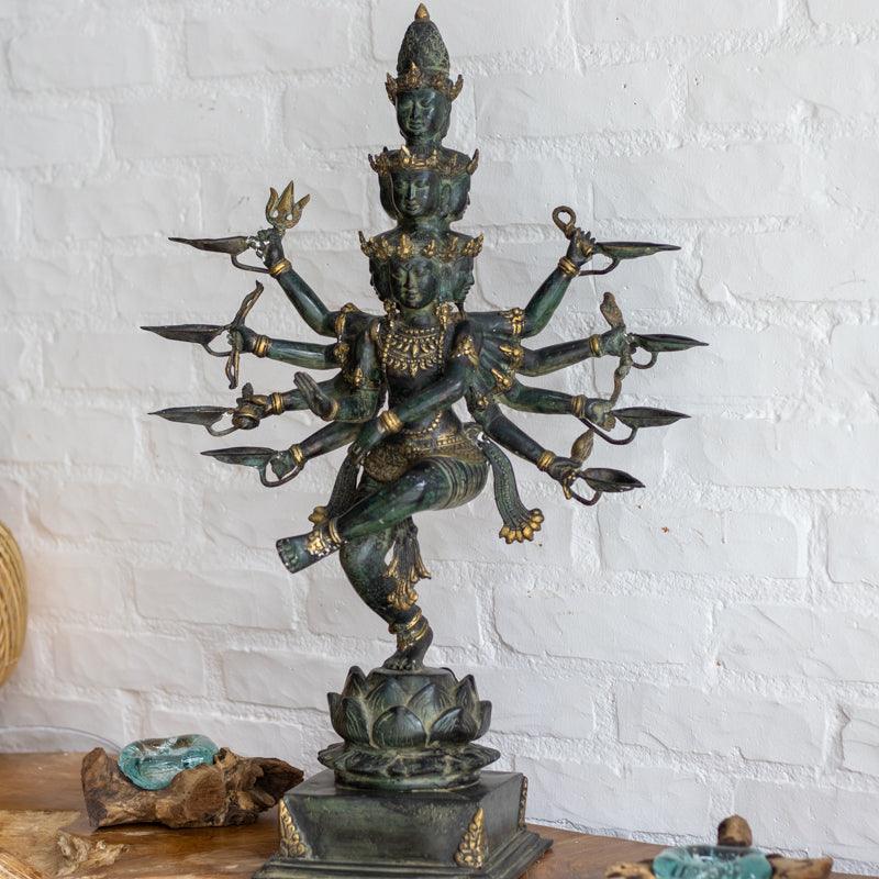 escultura deus hindu shiva bronze arte indonesia bali hindu god sculpture 01