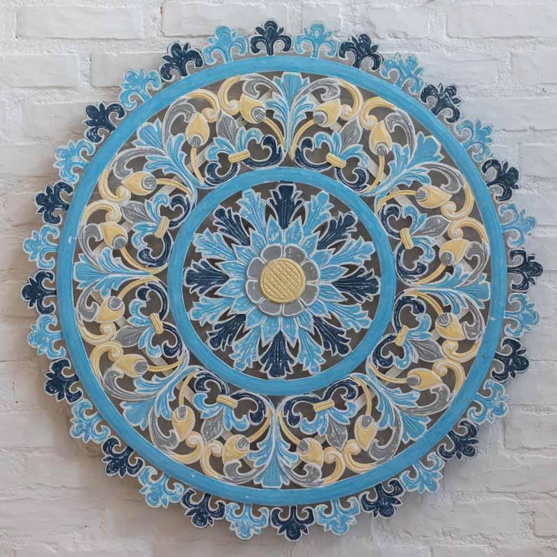 mandala antik pastel decoracao paredes balinesa indonesia objetos decorativos wall decoration carved 