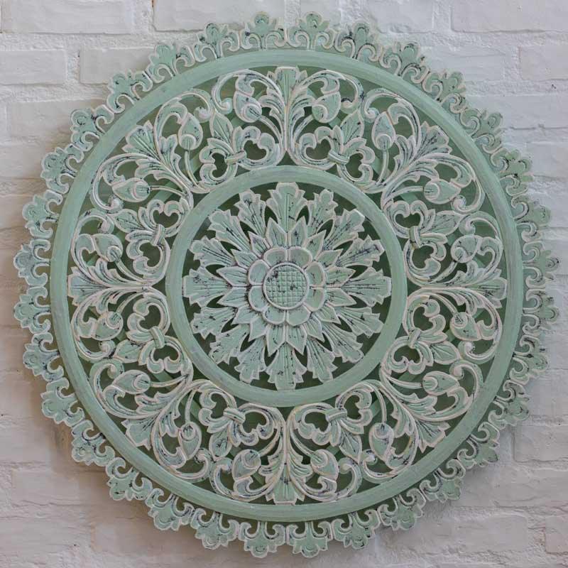 mandala antik pastel decoracao paredes balinesa indonesia objetos decorativos wall decoration carved