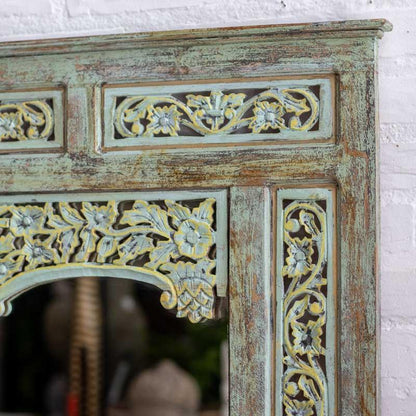 espelho moldura boho decoração artesanato madeira indonésia bali mirror frame wood loja artesintonia comprar