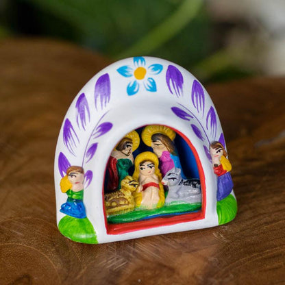 presépio ceramica artesanal decorativo peru arte natal pascoa religião cultura berço de cerâmica 05