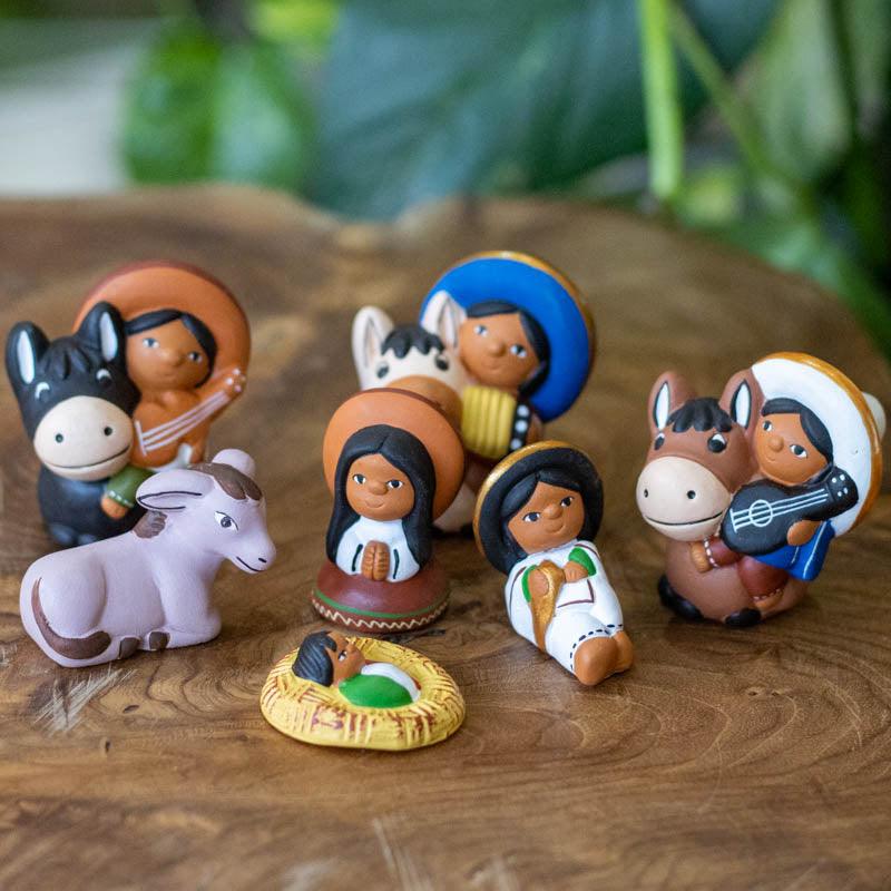 presépio ceramica artesanal decorativo peru arte natal pascoa religião cultura berço de cerâmica 01