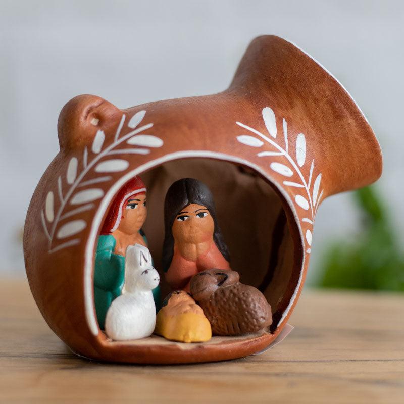 escultura ceramica sagrada familia jesus espiritual religiao uniao serenidade significado peru artesanato vaso loja artesintonia 02