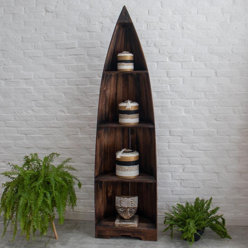 estante barco decorativo esculpido madeira decor zen bali indonesia artesintonia 2