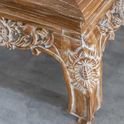 mesinha centro madeira rústica entalhe decorativo bali indonesia artesanato mobília table center carved loja artesintonia compre
