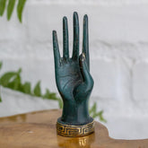 escultura maos objeto decorativo bronze bali indonesia aneis joias decoracao casa uniao amizade significado loja artesintonia 04