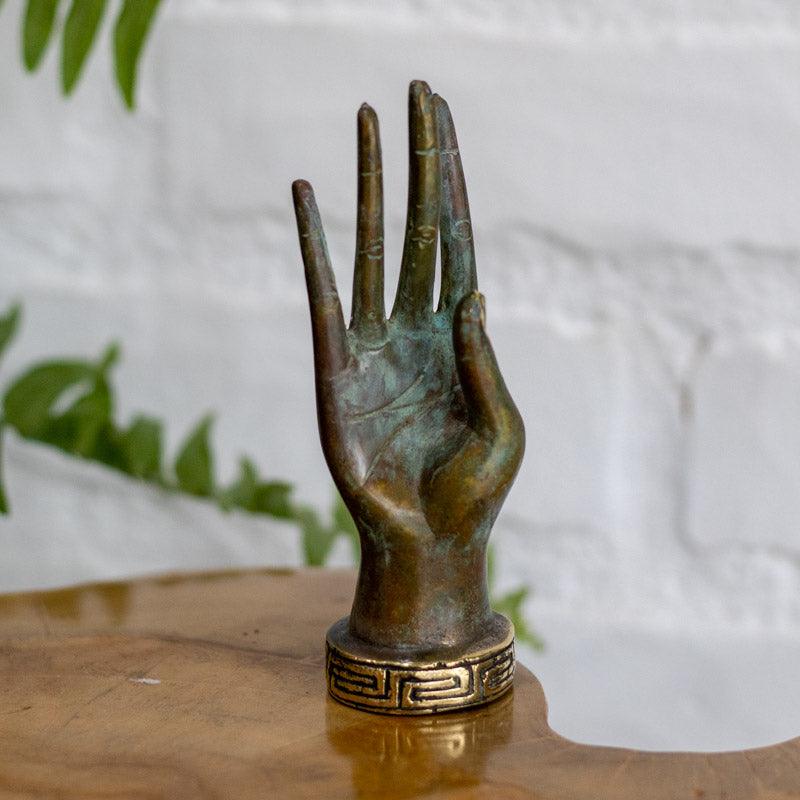 escultura maos objeto decorativo bronze bali indonesia aneis joias decoracao casa uniao amizade significado loja artesintonia 06