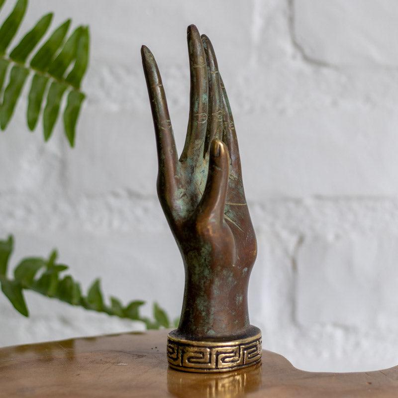 escultura maos objeto decorativo bronze bali indonesia aneis joias decoracao casa uniao amizade significado loja artesintonia 03