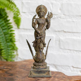 deusa hindu saraswati artes musica sabedoria benevolencia cisne bali bronze escultura indonesia altar estudos mulher feminino sagrado loja artesintonia 01