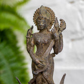 deusa hindu saraswati artes musica sabedoria benevolencia cisne bali bronze escultura indonesia altar estudos mulher feminino sagrado loja artesintonia 03