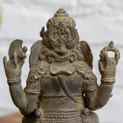 escultura deus ganesha prosperidade bronze barong protecao dualidade cultura bali indonesia altar devocao iluminacao elefante leao loja artesintonia 04
