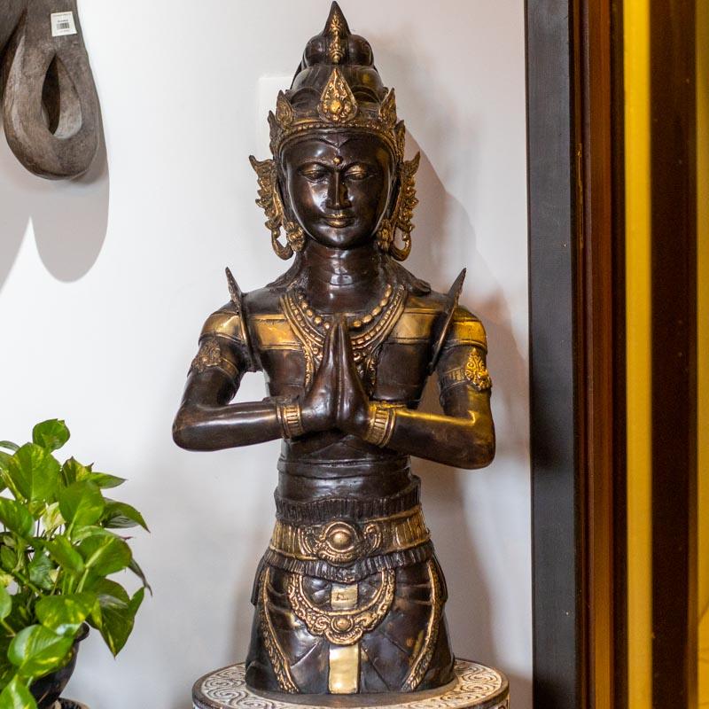 escultura deusa tara bronze bali indonesia compaixao espiritual budismo decoracao casa loja artesintonia 01