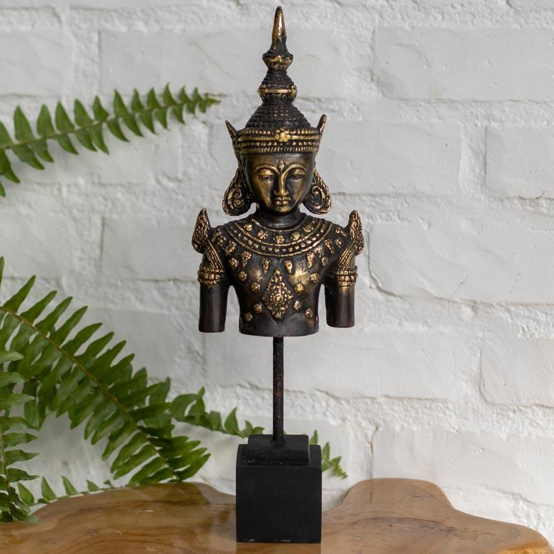 escultura buda thai busto bronze bali indonesia arte decoracao zen budismo feng shui decoracao casa loja artesintonia 01