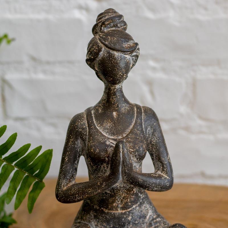 escultura yogi postura pratica yoga lotus mudras asanas artesanato bali fibrocimento indonesia decoracao casa altar meditacao loja artesintonia 02