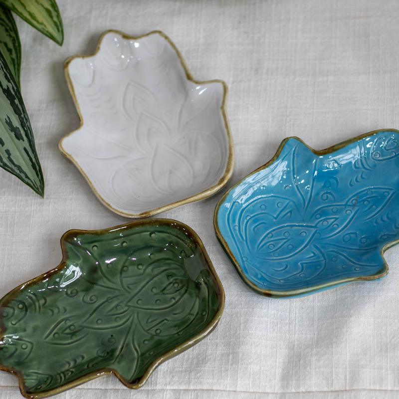 travessa bandeja artesanal ceramica mao hamsa bali indonesia decoracao casa mistica colecao praia loja artesintonia 01