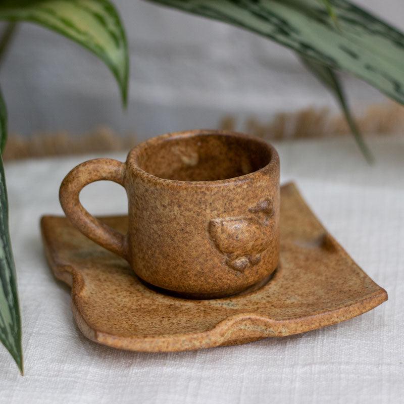 Xicara pires conjunto ceramica artesanato bali indonesia pato simbolo cultura servir cafe mesa posta loja artesintonia 01