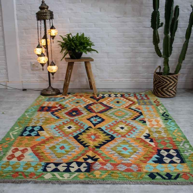 tapete kilim artesanal afegao arte decoracao casa tradicao cultura textil algodao persa tecelagem beleza loja artesintonia 01