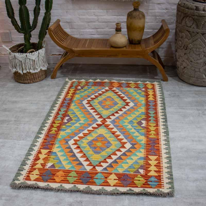 tapete kilim artesanal paquistao arte decoração casa tradição cultura textil algodao persa tecelagem beleza loja artesintonia 01