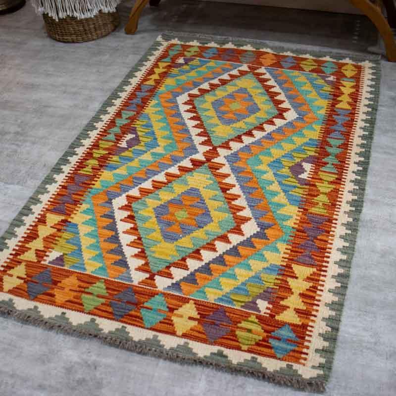 tapete kilim artesanal paquistao arte decoração casa tradição cultura textil algodao persa tecelagem beleza loja artesintonia 02