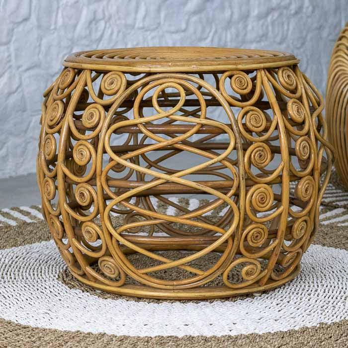 Mesa de Centro TayNinh em fibras de rattan natural feita à mão.