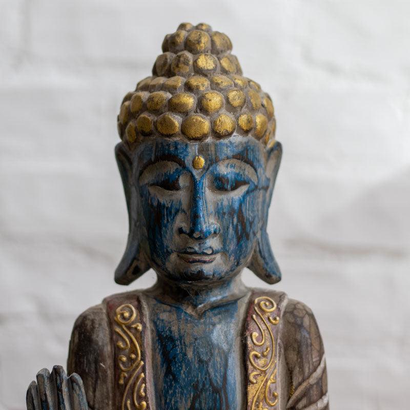 escultura buda thai madeira bali indonesia decoracao zen espiritual evolucao mudras posturas altar meditacao 04
