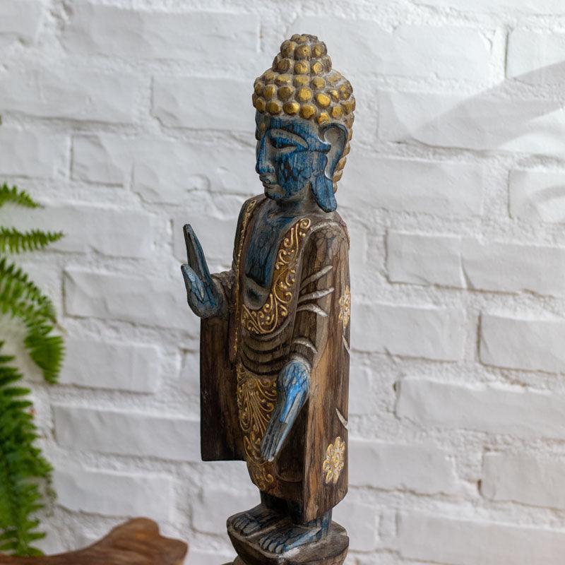 escultura buda thai madeira bali indonesia decoracao zen espiritual evolucao mudras posturas altar meditacao 05 