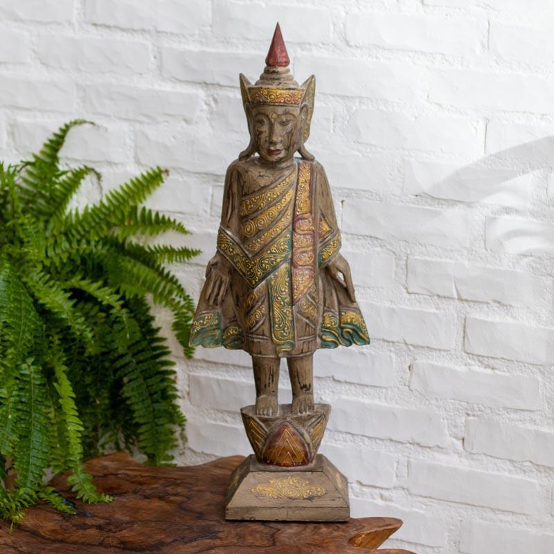 escultura buda thai madeira bali indonesia decoracao zen espiritual evolucao mudras posturas altar meditacao 06 