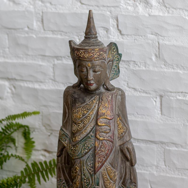 escultura buda thai madeira bali indonesia decoracao zen espiritual evolucao mudras posturas altar meditacao 02