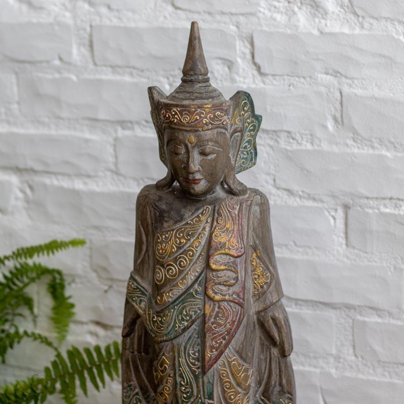 escultura buda thai madeira bali indonesia decoracao zen espiritual evolucao mudras posturas altar meditacao 02 
