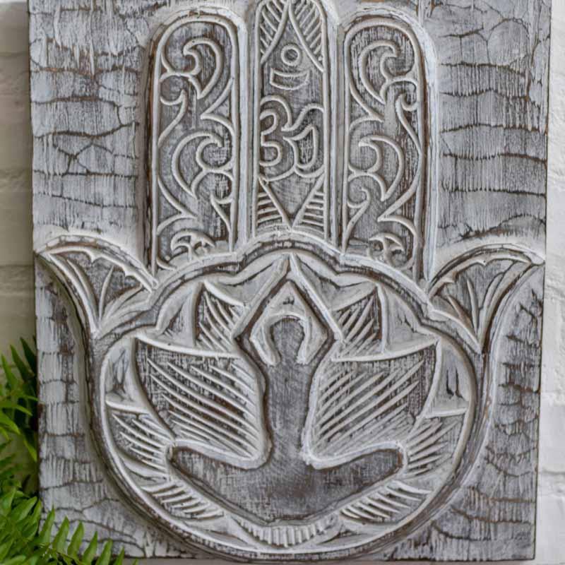 painel madeira entalhado mao hamsa fatima yoga meditacao serenidade templo altar zen terapia decoracao espaco loja artesintonia 03 