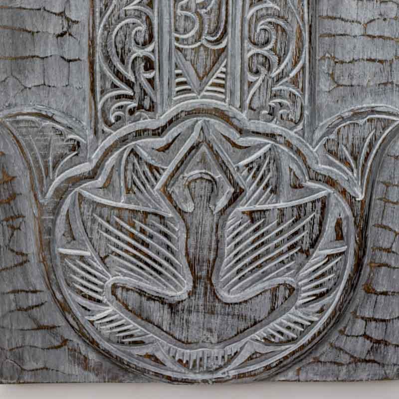 painel madeira entalhado mao hamsa fatima yoga meditacao serenidade templo altar zen terapia decoracao espaco loja artesintonia 01 