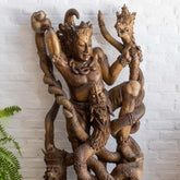 escultura madeira bhima bali india indonesia artesanal entalhada mahabharata loja 02